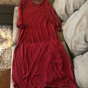 Wine colored maxi - worn once, for prof. Pics